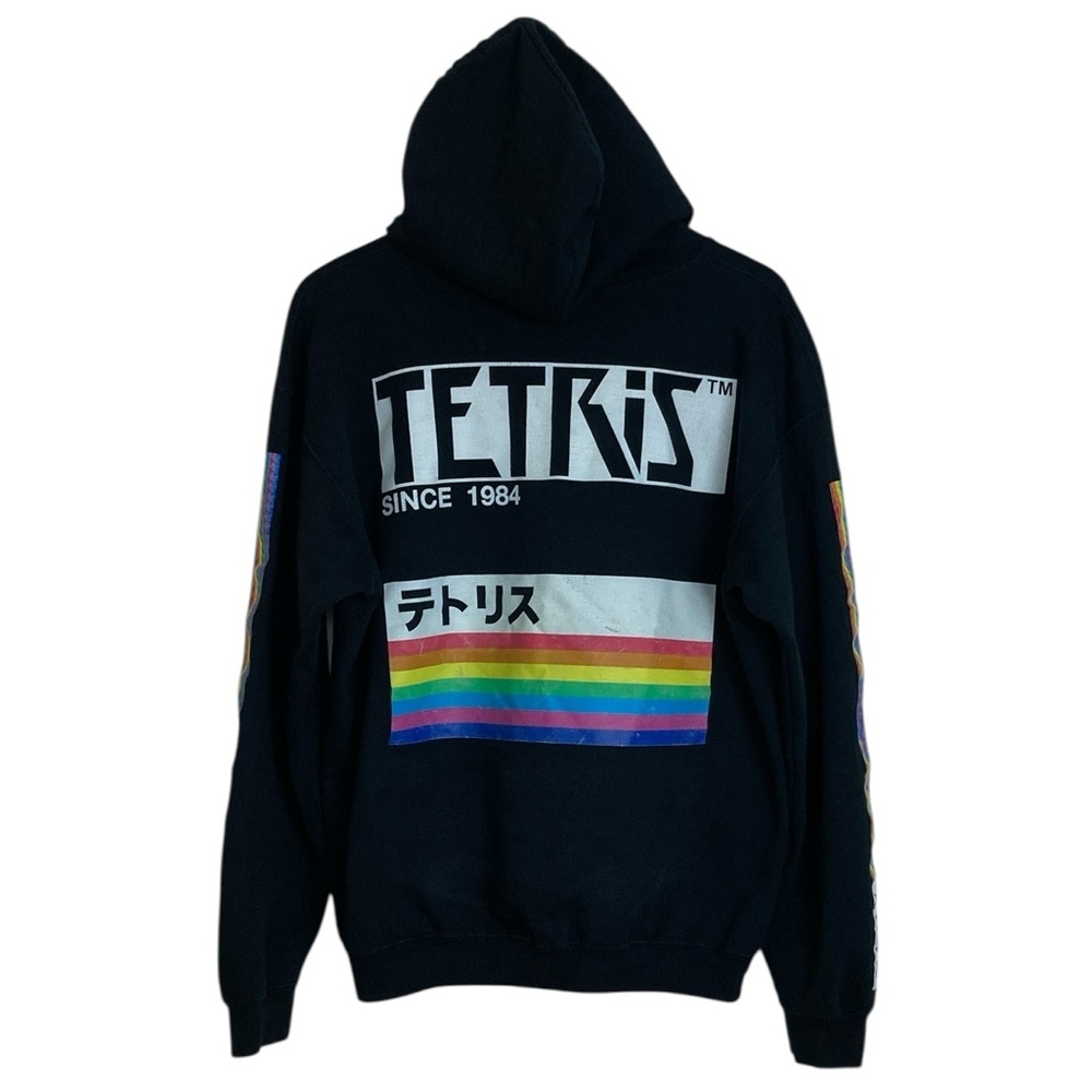 Tetris Graphic Black Hoodie Sweatshirt